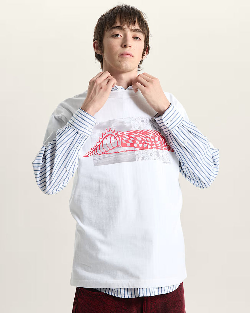 Load image into Gallery viewer, Vans Men's Wave Check T-Shirt White VN000TQEWHT
