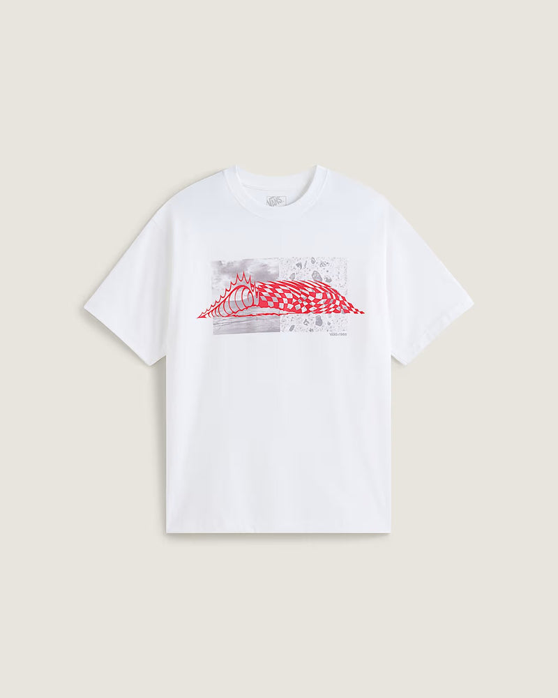 Load image into Gallery viewer, Vans Men's Wave Check T-Shirt White VN000TQEWHT
