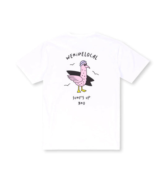 We Ride Local Men's Surf's Up T-Shirt White MTSUW_SS26