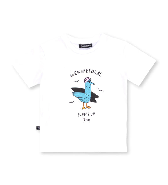 We Ride Local Kid's Surf's Up T-shirt White KTSUW_SS26