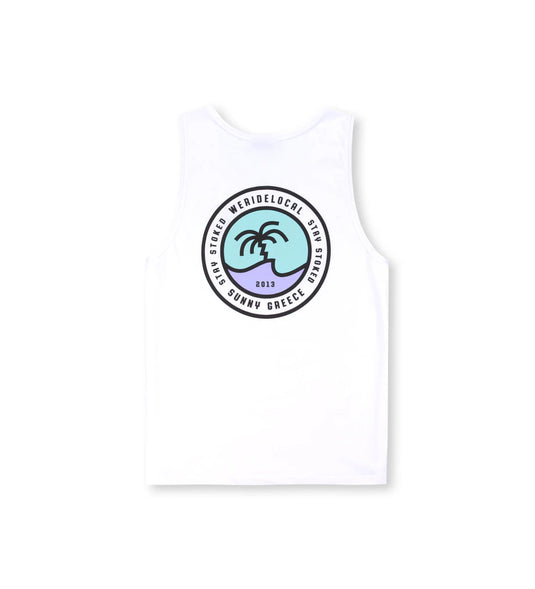 We Ride Local Men's Crest Tank Top White MTTCW_SS26