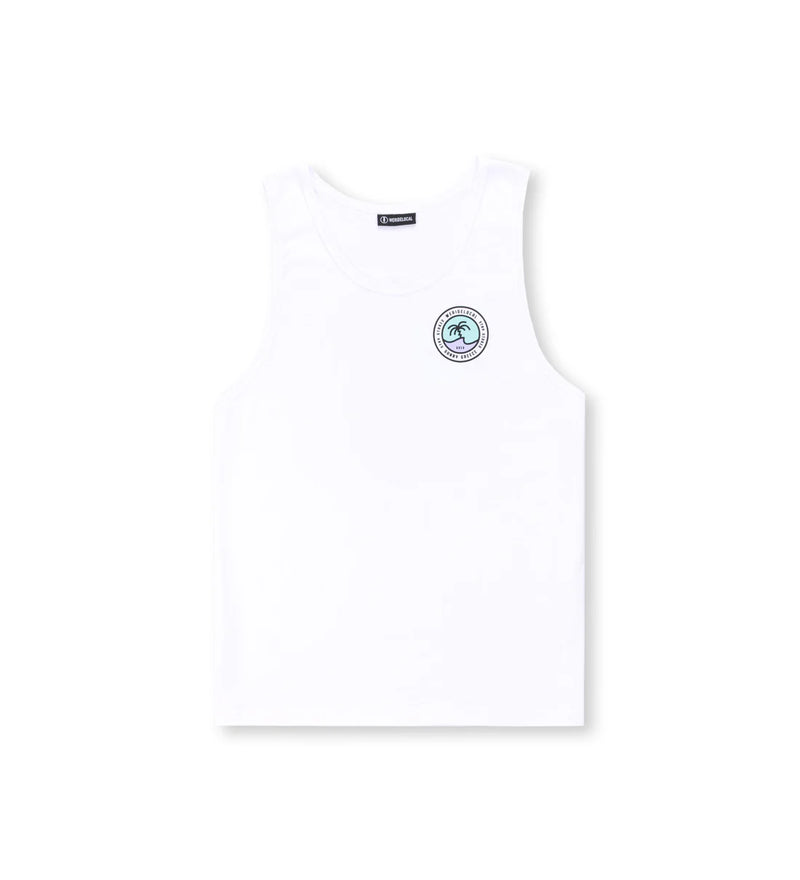 Load image into Gallery viewer, We Ride Local Men's Crest Tank Top White MTTCW_SS26
