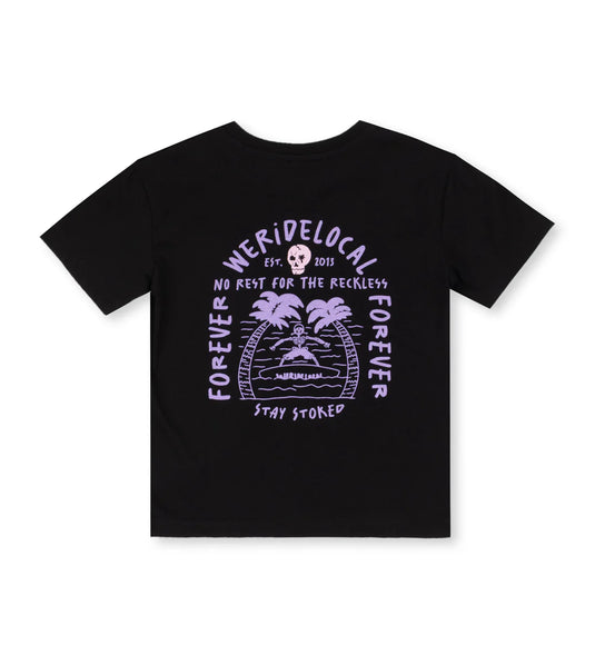 We Ride Local Kid's Forever T-shirt Black KTFB_SS26