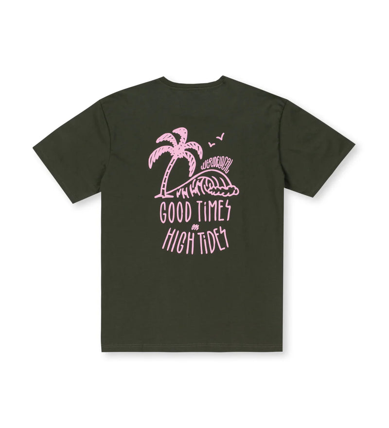 Load image into Gallery viewer, We Ride Local Men's Good Times T-Shirt Midnight Olive MTGTMO_SS26
