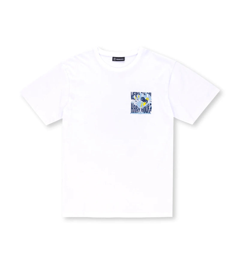Load image into Gallery viewer, We Ride Local Men's Happy Hour T-Shirt White MTHHW_SS26
