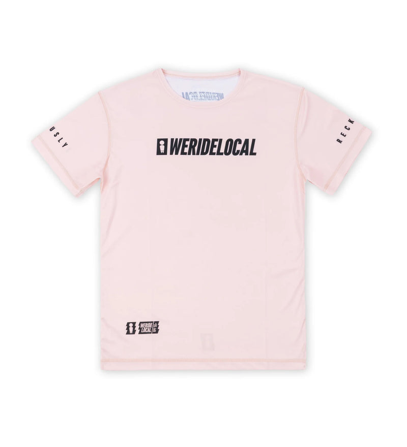 Load image into Gallery viewer, We Ride Local Men's Solid Rashquard T-Shirt Pink MRTS_SS26
