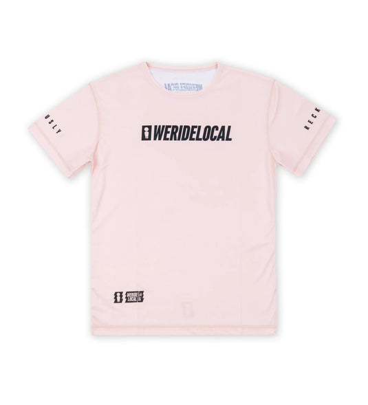 We Ride Local Men's Solid Rashquard T-Shirt Pink MRTS_SS26