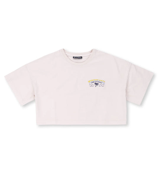 We Ride Local Women's Swell Pigment Crop Top T-shirt Cream FCTSPC_SS26