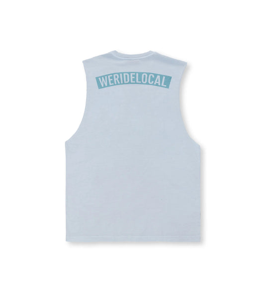 We Ride Local Men's Union Teal Raw Cut Tank Top Light Blue MTTRCURT_SS26