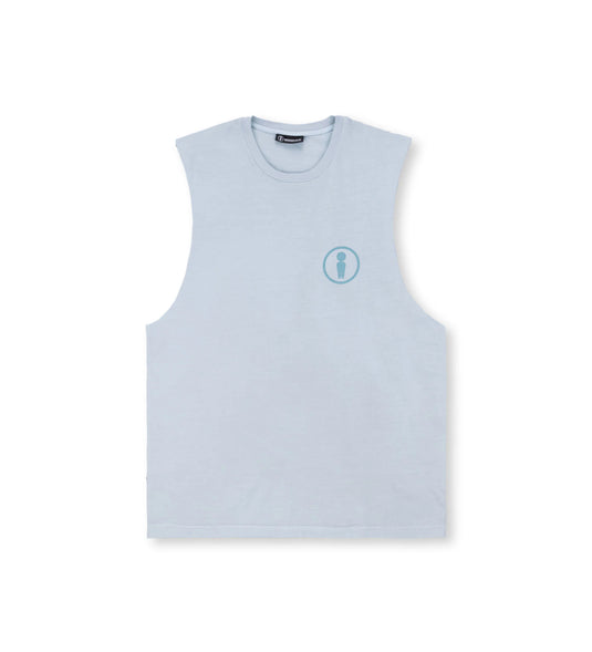 We Ride Local Men's Union Teal Raw Cut Tank Top Light Blue MTTRCURT_SS26