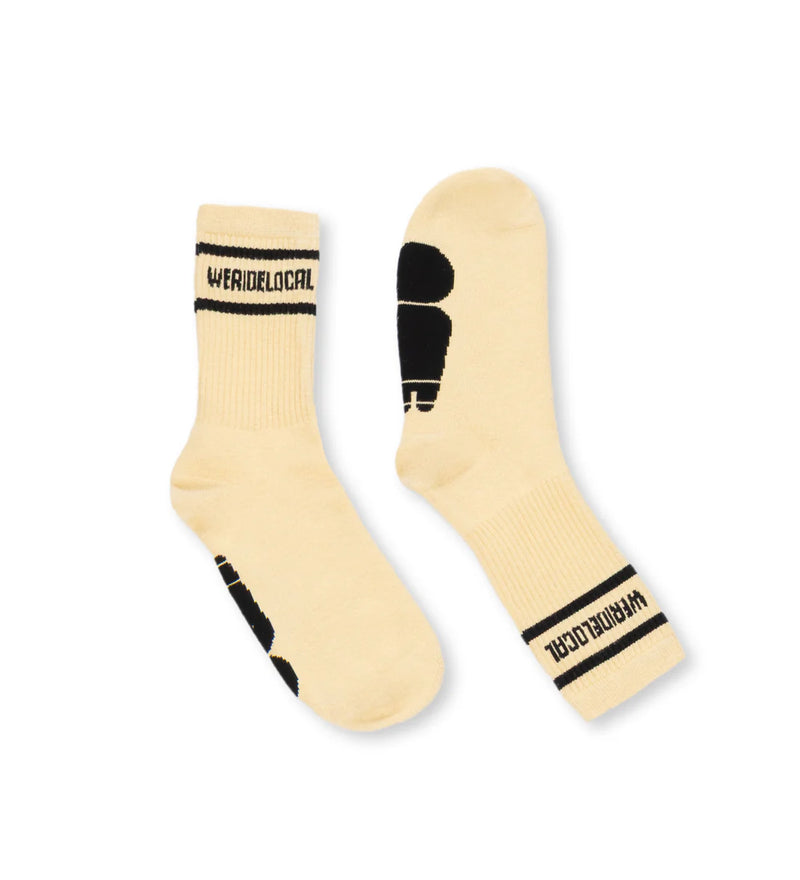 Load image into Gallery viewer, We Ride Local Unisex Division Socks Apricot SDA_SS26
