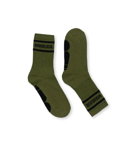We Ride Local Unisex Division Socks Olive SDO_SS26