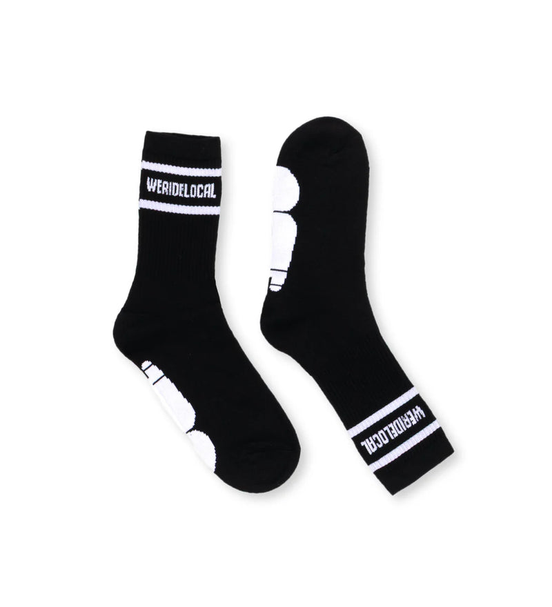 Load image into Gallery viewer, We Ride Local Unisex Division Socks Black SDB_SS26
