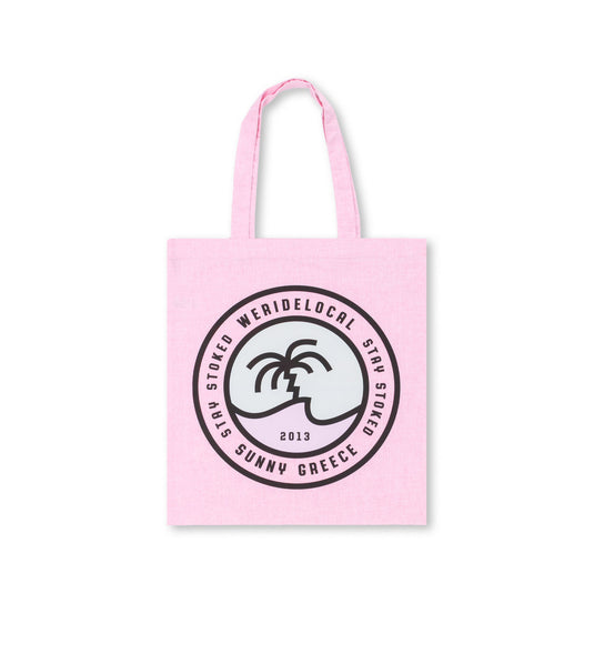 We Ride Local Women's Crest Tote Bag Pink TBCP