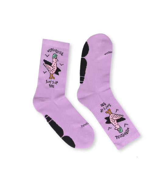 We Ride Local Unisex Surf's Up Socks Lilac SSSW_SS26