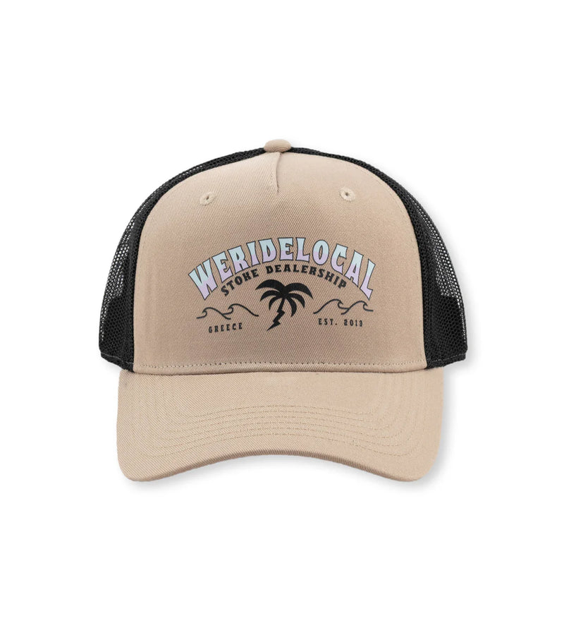 Load image into Gallery viewer, We Ride Local Unisex Swell Trucker Hat Sand CTSS_SS26
