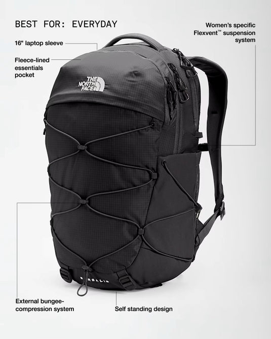 The North Face Women's Borealis 27L Backpack TNF Black/TNF White NF0A52SI53R