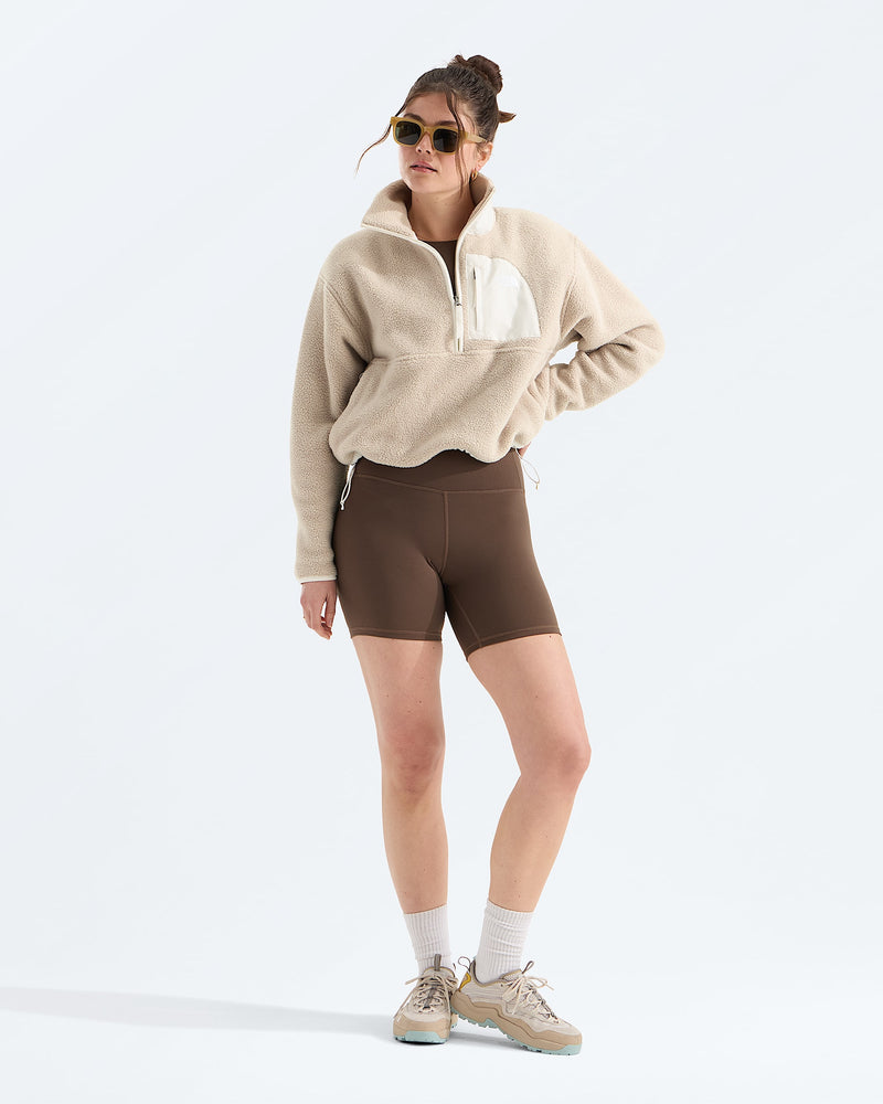 Load image into Gallery viewer, The North Face Women's Yumiori Off Peak ½-Zip Fleece Timeless Taupe/White Dune NF0A8EV0SN6
