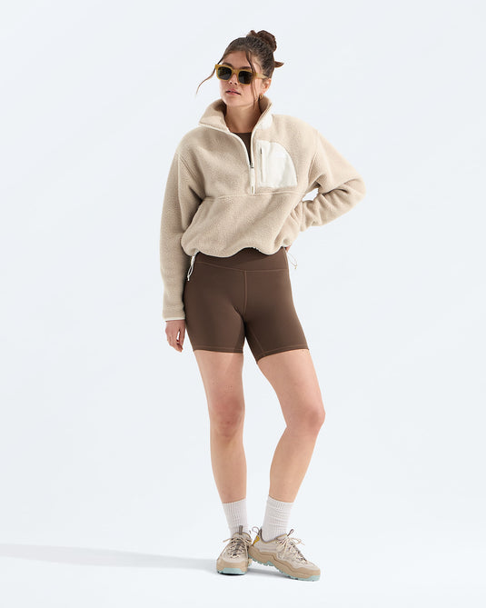 The North Face Women's Yumiori Off Peak ½-Zip Fleece Timeless Taupe/White Dune NF0A8EV0SN6