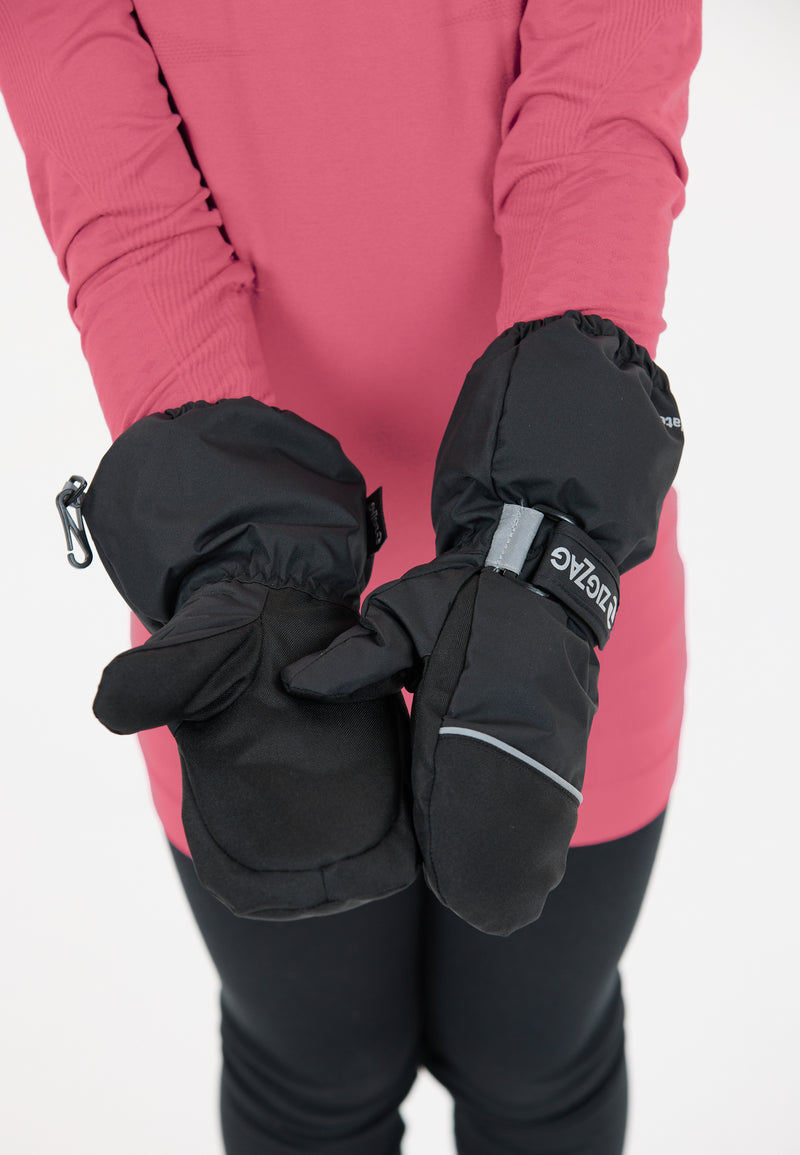 Load image into Gallery viewer, Zig Zag Kid&#39;s Shildon WP Mittens (2-14 Years) Black Z143033-1001
