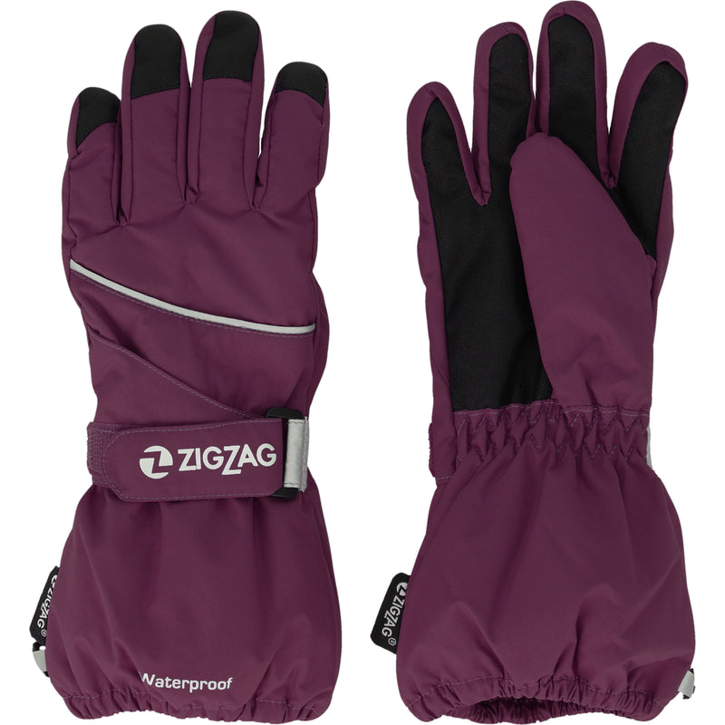 Load image into Gallery viewer, Zig Zag Kid&#39;s Kempston Gloves (4-14 Years) Dark Purple Z143067-4078
