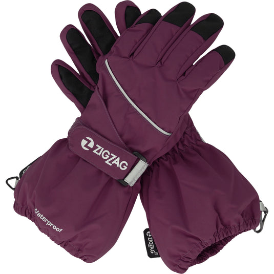 Zig Zag Kid's Kempston Gloves (4-14 Years) Dark Purple Z143067-4078