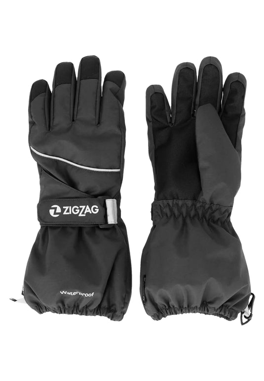 Zig Zag Kids' Kempston Snow Gloves (4-14 Years) Black Z143067-1001