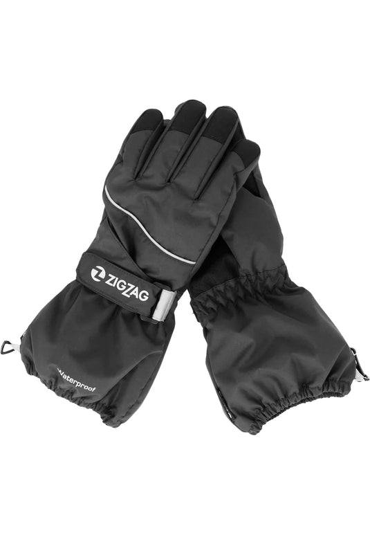 Zig Zag Kids' Kempston Snow Gloves (4-14 Years) Black Z143067-1001