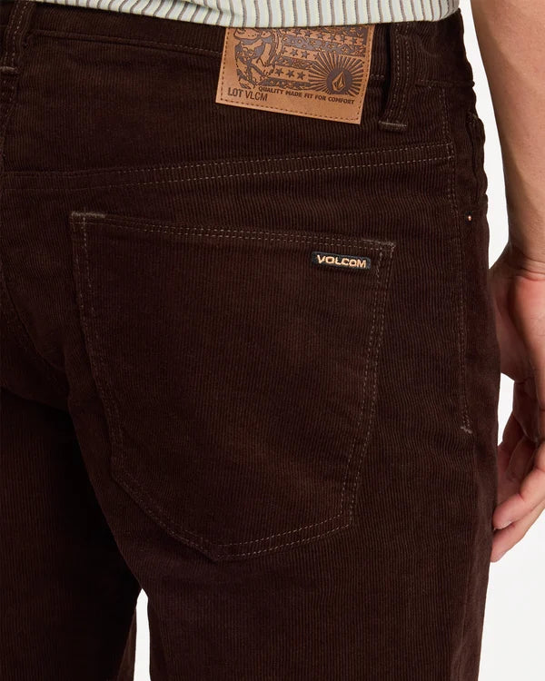 Load image into Gallery viewer, Volcom Men's Solver 5 Pockets Corduroy Trousers Cacao A1132601-CAO
