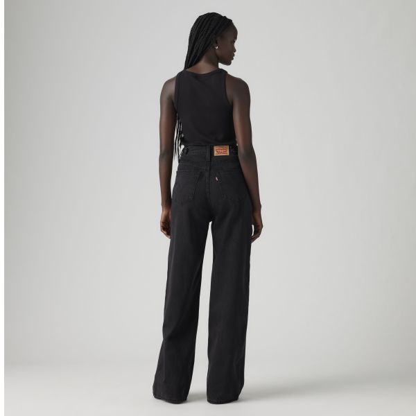 Load image into Gallery viewer, Levi's Women's Cinch Baggy Jeans Capturing Moments Black 001UP0003
