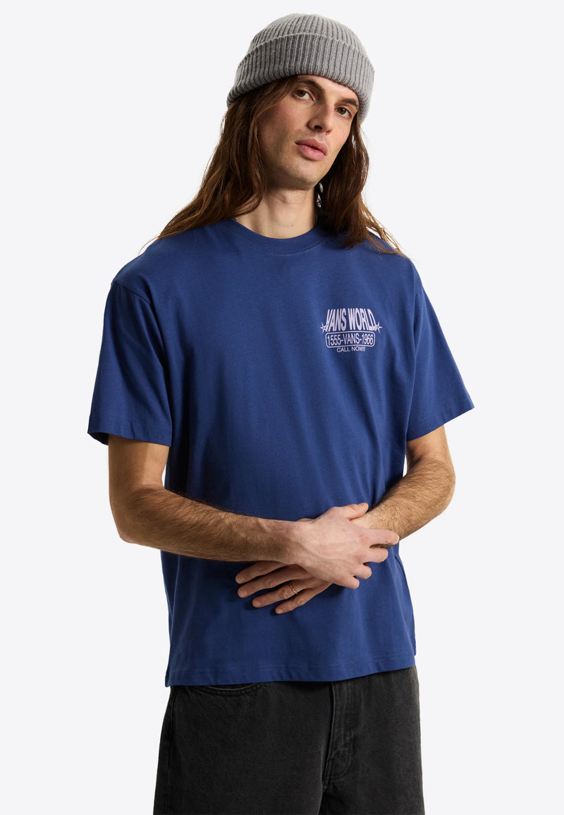 Load image into Gallery viewer, Vans Men's World Intl T-Shirt True Navy VN0010FY5TU
