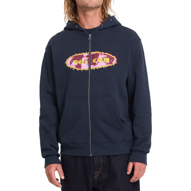 Load image into Gallery viewer, Volcom Men's Clairvoyance Zip Hoodie Marine A4832602-MRE
