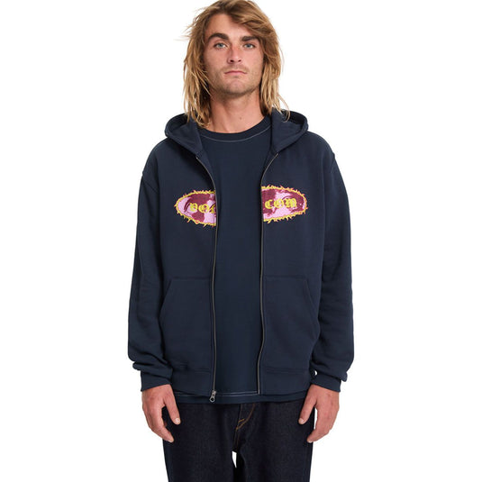 Volcom Men's Clairvoyance Zip Hoodie Marine A4832602-MRE