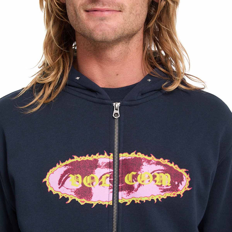 Load image into Gallery viewer, Volcom Men's Clairvoyance Zip Hoodie Marine A4832602-MRE
