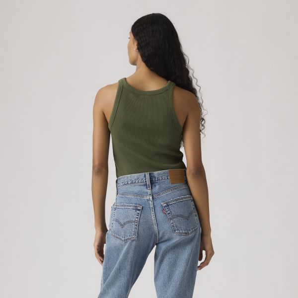 Load image into Gallery viewer, Levi's Women's Essential Racer Tank Top Green A33810034

