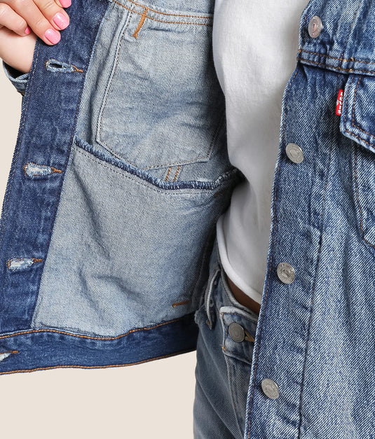 Levi's Women's '90s Trucker Jacket Medium Wash A17430046