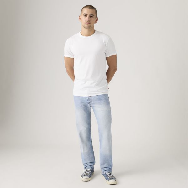 Load image into Gallery viewer, Levi's Mens' 501® Original Fit Jeans Stretch it Out Light Wash Stretch 005013418
