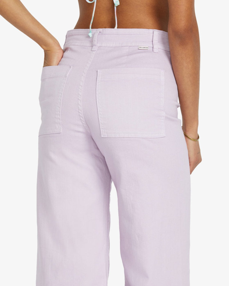 Load image into Gallery viewer, Billabong Women&#39;s Free Fall Fixed Waist Pants Amethyst Smoke ABJNP00126-AMS
