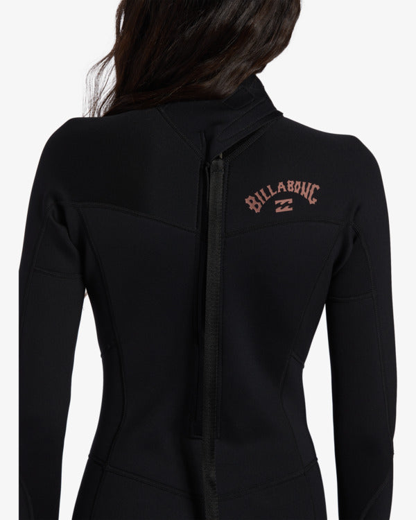Load image into Gallery viewer, Billabong Women&#39;s Foil 3/2mm Backzip Wetsuit Black ABJW100183-BLK
