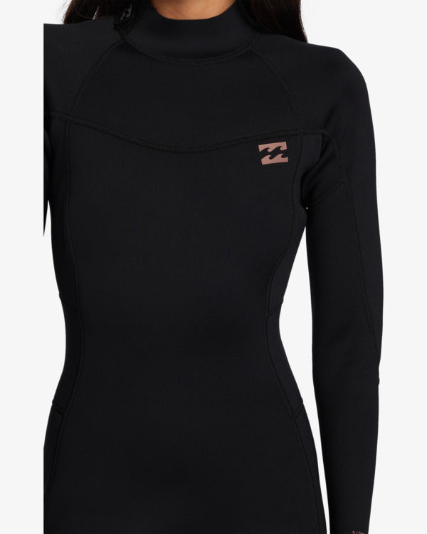 Load image into Gallery viewer, Billabong Women&#39;s Foil 3/2mm Backzip Wetsuit Black ABJW100183-BLK
