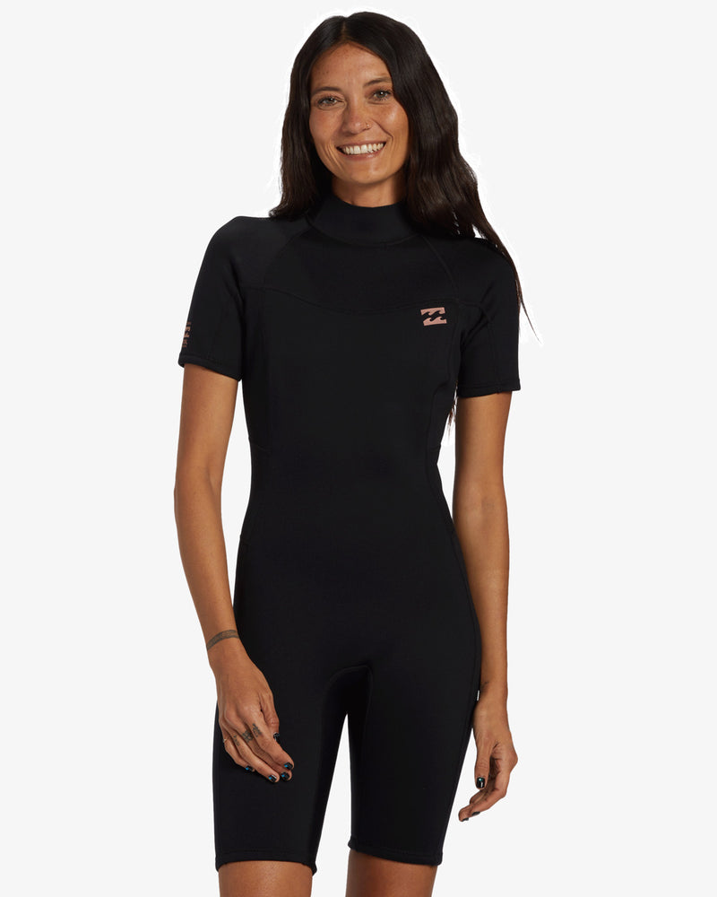 Load image into Gallery viewer, Billabong Women&#39;s Foil 2mm Short Sleeve Springsuit Black ABJW500112-BLK
