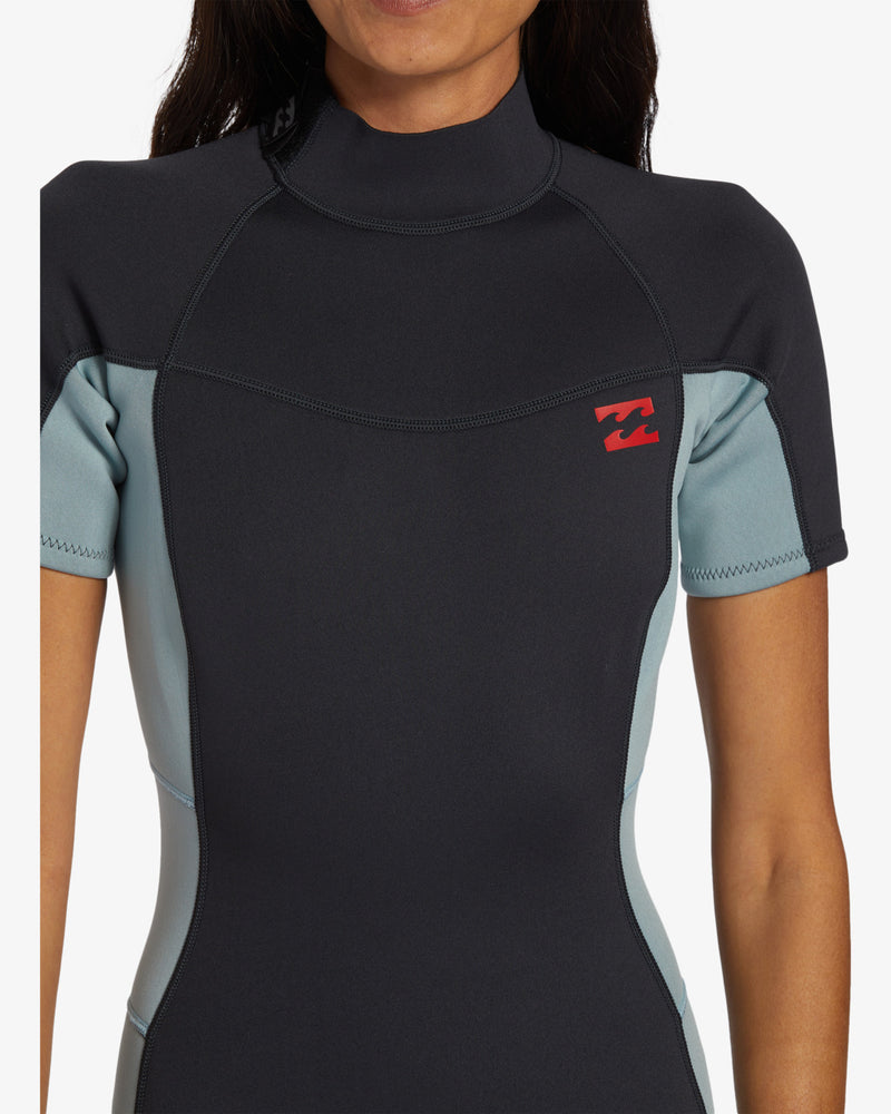 Load image into Gallery viewer, Billabong Women&#39;s Foil 2mm Short Sleeve Springsuit Washed Black ABJW500112-WAA
