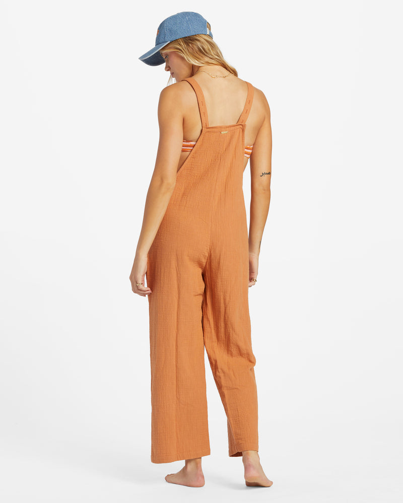 Load image into Gallery viewer, Billabong Women&#39;s Pacific Time Jumpsuit Toffee ABJWD00686-TOF
