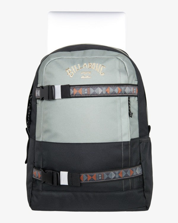 Load image into Gallery viewer, Billabong Men's Command Stash Backpack With Large Main Compartment Grey Green ABYBP00139-GJK0
