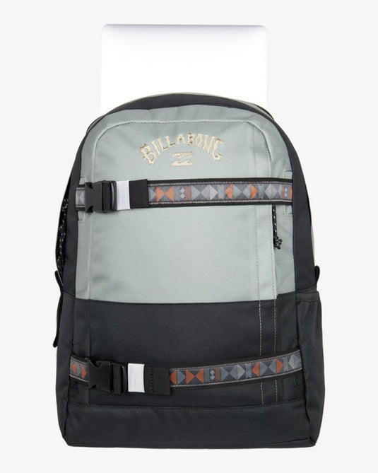 Billabong Men's Command Stash Backpack With Large Main Compartment Grey Green ABYBP00139-GJK0