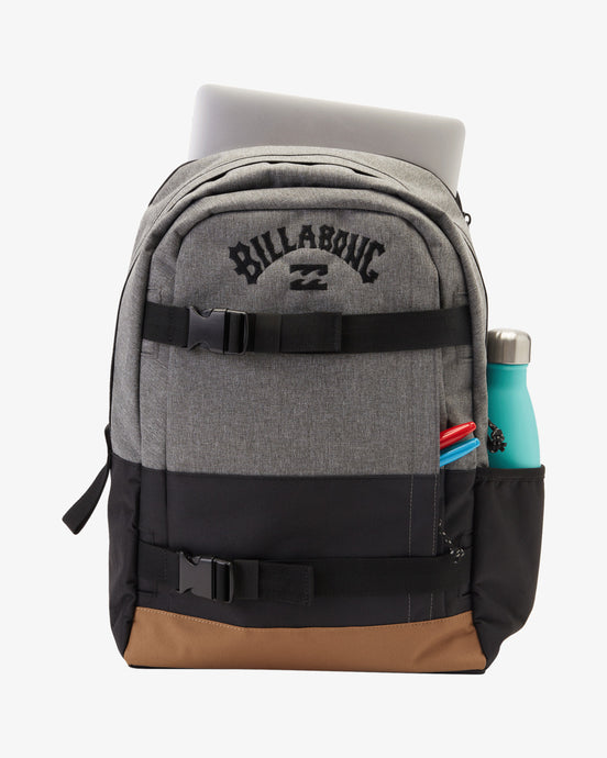 Billabong Men's Command Stash Backpack With Large Main Compartment Grey Heather ABYBP00139-GRH