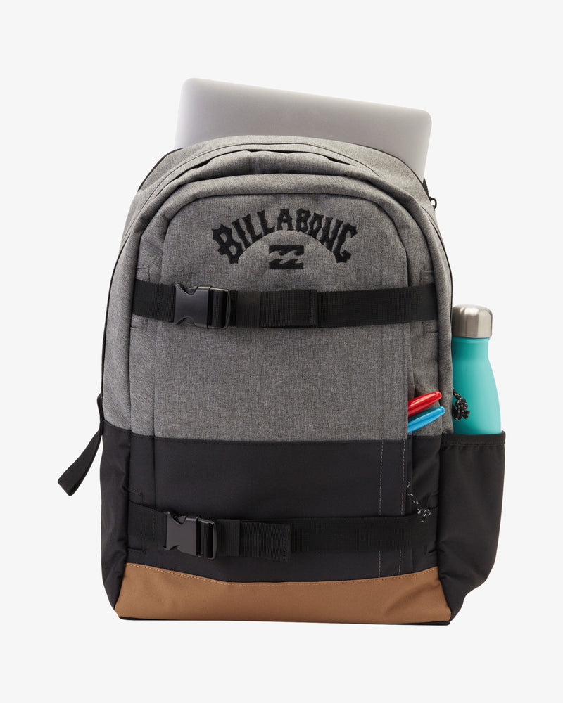 Load image into Gallery viewer, Billabong Men&#39;s Command Stash Backpack With Large Main Compartment Grey Heather ABYBP00139-GRH
