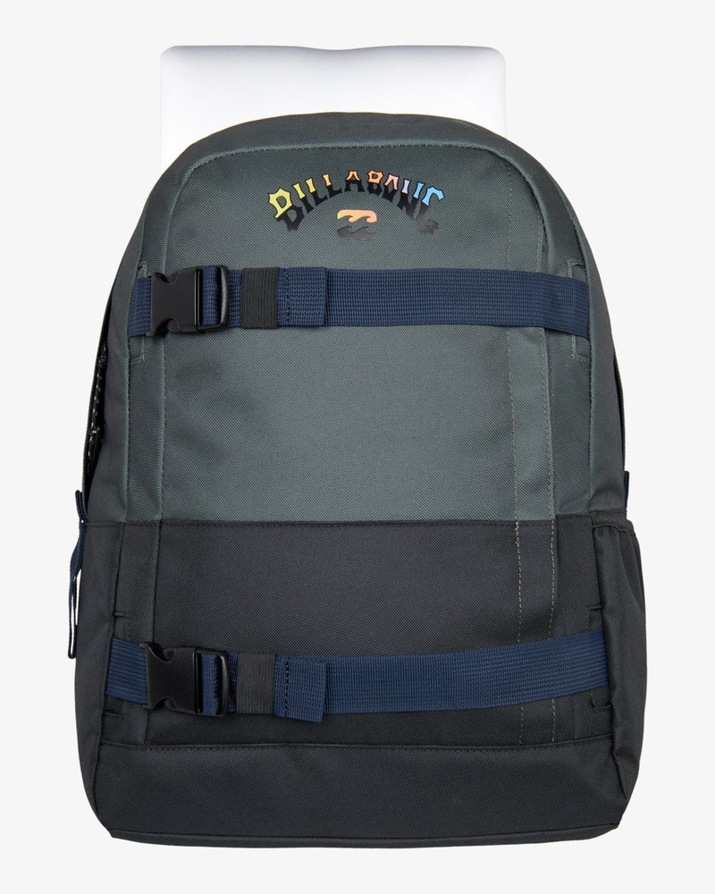 Load image into Gallery viewer, Billabong Men&#39;s Command Stash Backpack With Large Main Compartment Raven ABYBP00139-Raven
