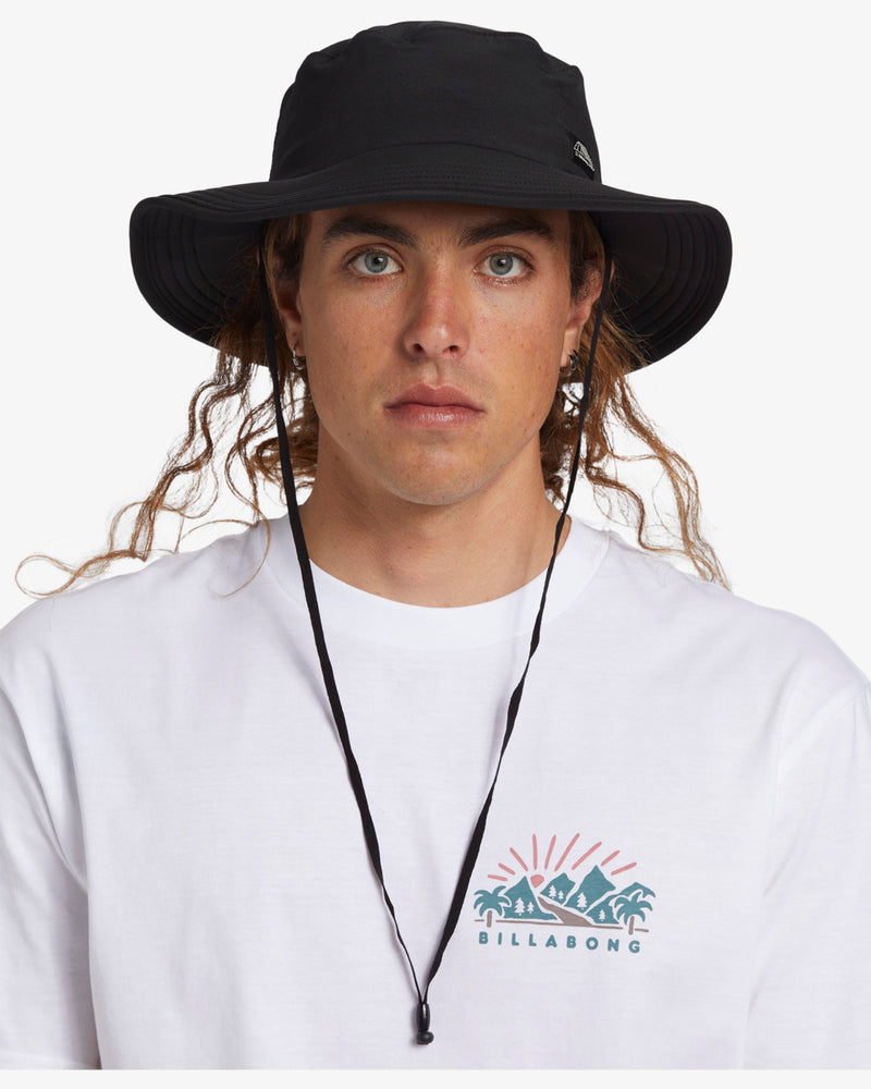 Load image into Gallery viewer, Billabong Men&#39;s A/Div Big John Lite Safari Hat Black ABYHA00417-BLK
