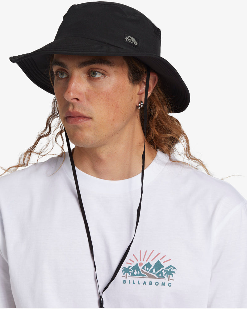 Load image into Gallery viewer, Billabong Men&#39;s A/Div Big John Lite Safari Hat Black ABYHA00417-BLK
